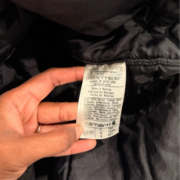 Carhartt Black Quilted Jacket - Picture 3 of 4